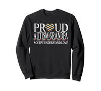 Proud Autism Grandpa Family Love Autism Awareness Day Felpa