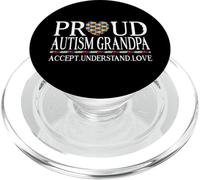 Proud Autism Grandpa Family Love Autism Awareness Day PopSockets PopGrip per MagSafe