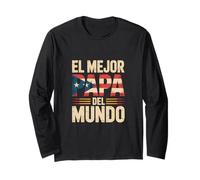 Proud Best Puerto Rican Dad Family Pride Fathers Day Idea Maglia a Manica