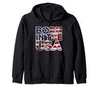 Proud Born in The USA Novelty Graphic Tees & Cool Designs Felpa con Cappuccio