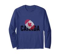 Proud Canada Identity Flag Fingerprint Heritage Gift Travel Maglia a Manica