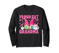 Proud Cat Grandma for Kittten Mom with Cute Cats Funny GNOME Maglia a Manica