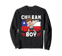 Proud Chilean Boy Dab Pose Chilean Son Guy Chile Flag Felpa