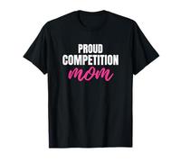 Proud Competition Cheer Mom Comp Day Cheerleading Maglietta