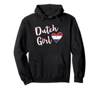 Proud Dutch Girl Netherlands Flag Dutch Girlfriend Wife Felpa con Cappuccio