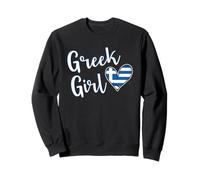 Proud Greek Girl Greece Flag Greek Girlfriend Wife Felpa