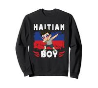 Proud Haitian Boy Dab Pose Haitian Son Guy Haiti Flag Felpa