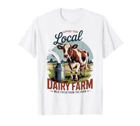 Proud Homesteader - Retro Support Local Dairy Farm Maglietta