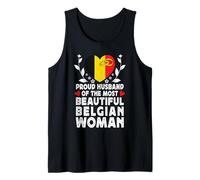 Proud Husband of Beautiful Belgian Wife Belgium Flag Canotta