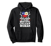 Proud Husband of Beautiful Chilean Wife Chile Flag Felpa con Cappuccio