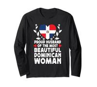 Proud Husband of Beautiful Dominican Wife Dominican Republic Maglia a Manica