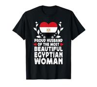 Proud Husband of Beautiful Egyptian Wife Egypt Flag Maglietta