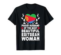 Proud Husband of Beautiful Eritrean Wife Eritrea Flag Maglietta