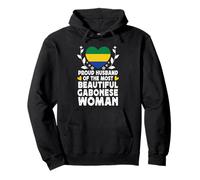 Proud Husband of Beautiful Gabonese Wife Gabon Flag Felpa con Cappuccio