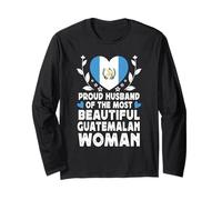 Proud Husband of Beautiful Guatemalan Wife Guatemala Flag Maglia a Manica