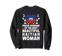 Proud Husband of Beautiful Haitian Wife Haiti Flag Felpa