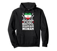 Proud Husband of Beautiful Iranian Wife Iran Flag Felpa con Cappuccio