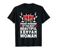 Proud Husband of Beautiful Kenyan Wife Kenya Flag Maglietta