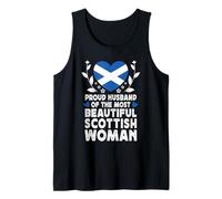 Proud Husband of Beautiful Scottish Wife Scotland Flag Canotta