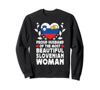 Proud Husband of Beautiful Slovenian Wife Slovenia Flag Felpa