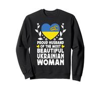 Proud Husband of Beautiful Ukrainian Wife Ukraine Flag Felpa