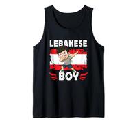 Proud Lebanese Boy Dab Pose Lebanese Son Guy Lebanon Flag Canotta