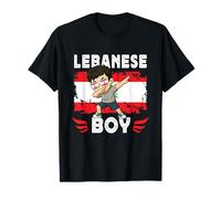 Proud Lebanese Boy Dab Pose Lebanese Son Guy Lebanon Flag Maglietta