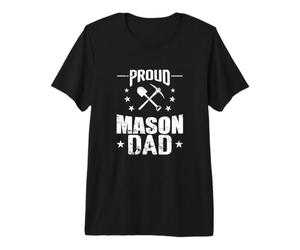 Proud Mason Dad Edilizia Padre Massoneria Maglietta Premium