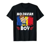 Proud Moldavian Boy Dab Pose Moldavian Son Guy Moldavia Flag Maglietta