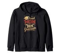 Proud Mom of A 2025 Graduate Mom Graduation Leopard Plaid Felpa con Cappuccio