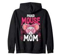 Proud Mouse Mom Grafica per Il Proprietario di Topi Donne Ragazze Felpa con Cappuccio
