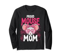 Proud Mouse Mom Grafica per Il Proprietario di Topi Donne Ragazze Maglia a Manica