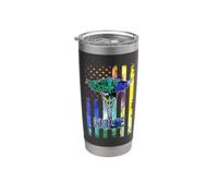Proud Nurse American Flag Funny Nursing Nurses Bicchiere termico in acciaio inox doppia parete
