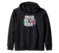 Proud of My Dna Mexico Cuba Flag Mexican Cuban Roots Felpa con Cappuccio