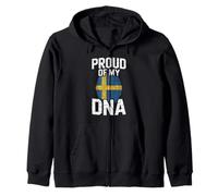 Proud of My Dna Sweden Flag Swedish Roots Felpa con Cappuccio