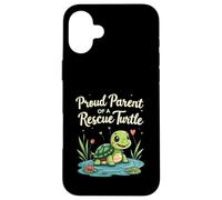 Proud Parent of a Rescue Turtle Cute Animal Lover Custodia per iPhone 16 Plus