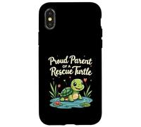 Proud Parent of a Rescue Turtle Cute Animal Lover Custodia per iPhone X/XS