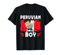Proud Peruvian Boy Dab Pose Peruvian Son Guy Peru Flag Maglietta