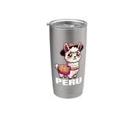 Proud Peruvian Llama Parade: Cultural Peru Pride Souvenir Bicchiere termico in acciaio inox doppia parete