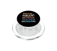 Proud Public School Teacher Teach Funny Teachers PopSockets PopGrip per MagSafe
