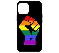 Proud Raised Fist in Rainbow Colors Lesbian Gay Rights Custodia per iPhone 12/12 Pro