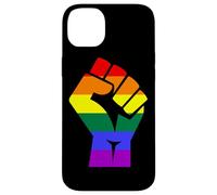 Proud Raised Fist in Rainbow Colors Lesbian Gay Rights Custodia per iPhone 14 Plus