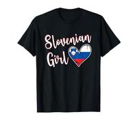 Proud Slovenian Girl Slovenia Flag Slovenian Girlfriend Wife Maglietta