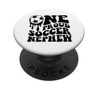 Proud Soccer Nephew - Pallone da calcio a goccia sulla schiena PopSockets PopGrip Adesivo