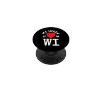 Proud State My Heart Is In WI Wisconsin PopSockets PopGrip Adesivo