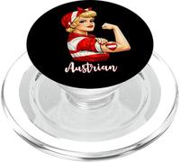 Proud Strong Austrian Girl Woman Girlfriend Austria Flag PopSockets PopGrip per MagSafe