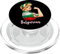 Proud Strong Bulgarian Girl Woman Girlfriend Bulgaria Flag PopSockets PopGrip per MagSafe