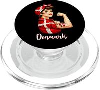 Proud Strong Danish Girl Woman Girlfriend Denmark Flag PopSockets PopGrip per MagSafe