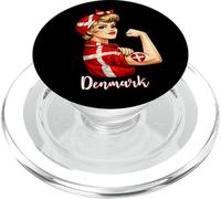 Proud Strong Danish Girl Woman Girlfriend Denmark Flag PopSockets PopGrip per MagSafe