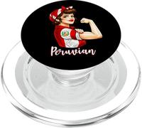 Proud Strong Peruvian Girl Woman Girlfriend Peru Flag PopSockets PopGrip per MagSafe